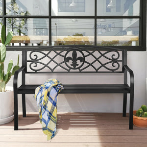The spacious seat can accommodate 2-3 adults<br>Exquisite backrest gives the bench a modern look<br>Perfect for garden  park  deck  backyard  balcony  etc<br>Non-slip pads prevent the floor from being scratched<br>Solid legs and sturdy structure offers po