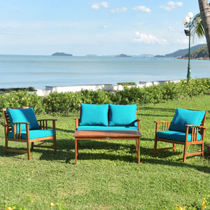 The solid and hardwood frame adds sturdiness to the set Not easy to deform and crack of the frame Painted with clear varnish and beauty can be kept for a long time Rearranged in various ways to meet your different needs Thick and soft cushions will provid