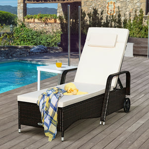 6-position adjustable backrest for recliner allows you to sit up  lean back  or lay down<br>Cushions are filled with thick sponge gives softness for ultimate seating comfort<br>High-quality PE rattan and solid metal frame are sturdy enough to withstand yo