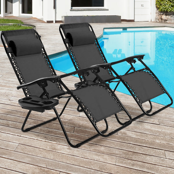 Strong double bungee ropes and rustproof frame ensure a long-time use <br>Adjustable padded pillow for both headrest and lumbar support <br>Add extra stability with reinforced triangular structure and non-slip foot pads <br>Designed with a locking system 