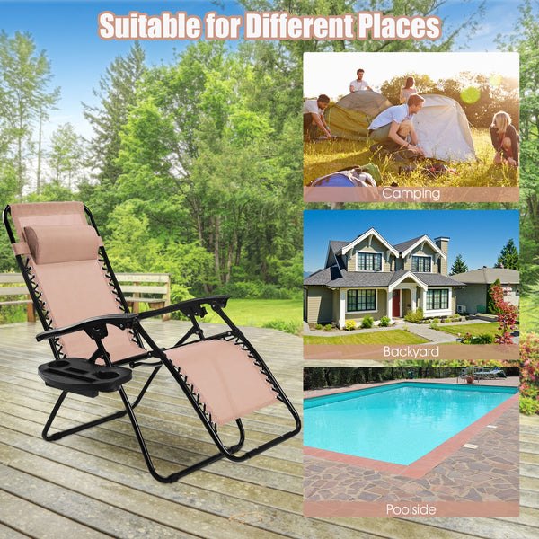 Strong double bungee ropes and rustproof frame ensure a long-time use <br>Adjustable padded pillow for both headrest and lumbar support <br>Add extra stability with reinforced triangular structure and non-slip foot pads <br>Designed with a locking system 