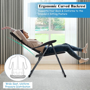 Made of steel frame and oxford fabric  this foldable sling chair can hold up to 300 lbs. Â  And the sponge design enhances its comfort for cozy sitting experience. Different from the traditional chairs  the backrest of this foldable chair can be adjusted 