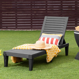 Sturdy construction and 6 reinforced legs offer strong support<br>Adjustable backrest with 5 positions can meet your different needs<br>Simple and stylish style can well match with other outdoor furniture<br>The hollowed-out design helps to ventilate and 