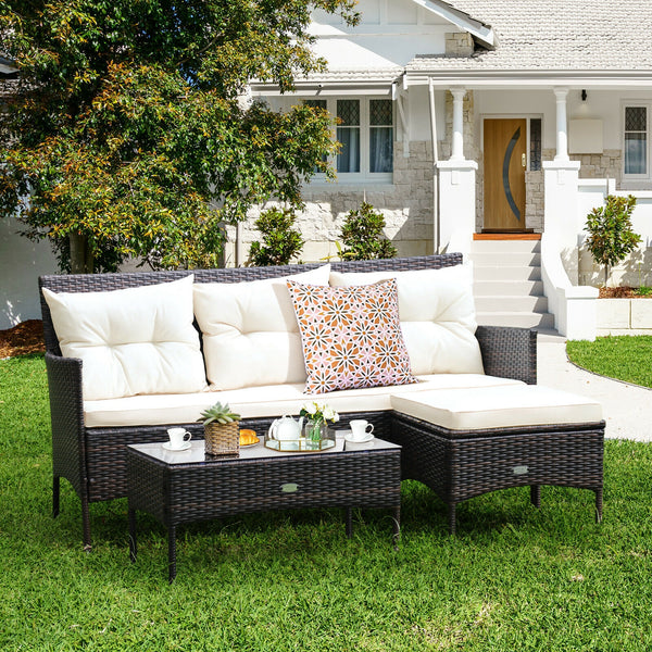 Sturdy steel frame ensures strong weight capacity <br>Premium rattan with all-weather resistance for long-time use <br>Cozy seat with high backrest and soft armrest offers comfort <br>High density cushion with removable cover makes maintenance easier <br>