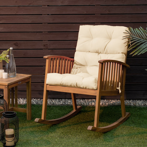 Superior sponge offers comfortable and soft sitting experience for you <br>Woven suede bedford cord provides smooth feeling and extra comfort <br>Convenient for you to suit different furniture with three-fold design <br>High quality string ties are not ea