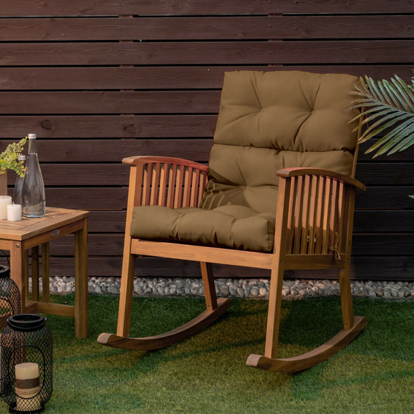 Superior sponge offers comfortable and soft sitting experience for you <br>Woven suede bedford cord provides smooth feeling and extra comfort <br>Convenient for you to suit different furniture with three-fold design <br>High quality string ties are not ea