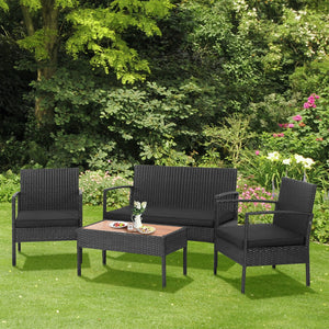 Including 2 single sofas  1 loveseat and 1 coffee table <br>Cozy cushions are filled with high-density sponge for higher comfort <br>High backrest and curved armrests help rest your back and arms <br>Large table is designed for your beverages  snacks  boo