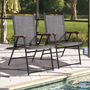 This is folding chair which is a perfect choice for your home  yard. Â  Made of steel frame  this lounge chair is durable and sturdy. The textile fabric material surface is UV  stain  crack  water and split resistant for extra durability  and you can easy