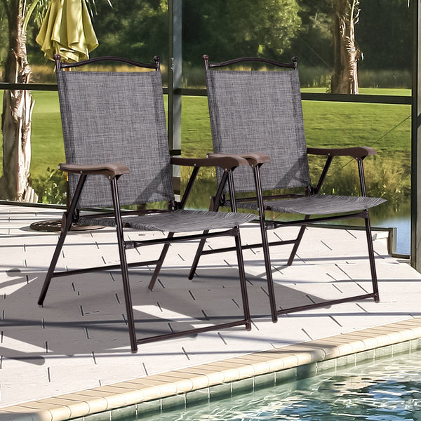 This is folding chair which is a perfect choice for your home  yard. Â  Made of steel frame  this lounge chair is durable and sturdy. The textile fabric material surface is UV  stain  crack  water and split resistant for extra durability  and you can easy