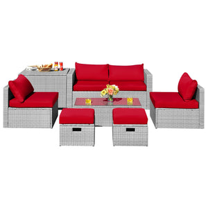The full set comes in 4 separate packages  which might not arrive on the same day<br>8-piece seat for more creative combinations<br>Fetch different belongings with ease because of the practical coffee table<br>Sturdier and safer to use with high quality t