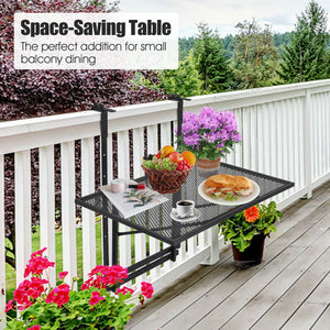 The hanging flower pot rack brings you extra usable space  as long as there is a fence for it to hang. Â  Multifunctional shelves can increase space for placing flower pots. Additionally  if you want to enjoy the sunbath on the balcony  this shelf can be 