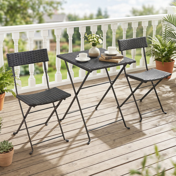 Functional coffee table with ample surface for drinks snacks and decorations<br>Ergonomic inclined backrest on each chair for proper lumbar support<br>Sturdy X-shaped metal frame ensuring stability and durability<br>Non-slip foot pads prevent movement on 