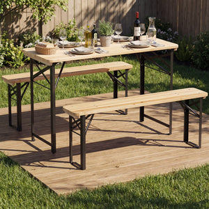 Solid fir wood for long-lasting durability and natural beauty<br>Allow for smooth touch and easy cleaning with splinter-free surface<br>Ensure stable and reliable support with sturdy metal frame<br>Reinforced X-shaped structure for additional stability<br