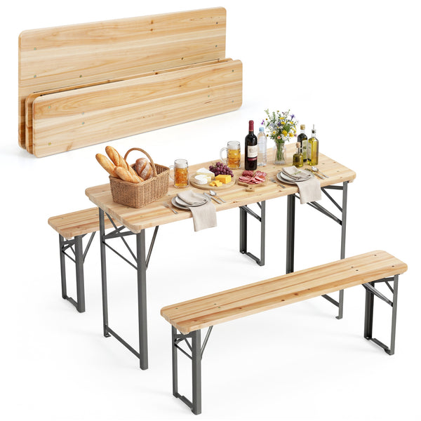 Solid fir wood for long-lasting durability and natural beauty<br>Allow for smooth touch and easy cleaning with splinter-free surface<br>Ensure stable and reliable support with sturdy metal frame<br>Reinforced X-shaped structure for additional stability<br
