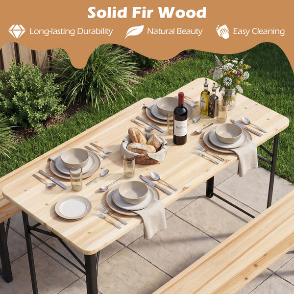 Solid fir wood for long-lasting durability and natural beauty<br>Allow for smooth touch and easy cleaning with splinter-free surface<br>Ensure stable and reliable support with sturdy metal frame<br>Reinforced X-shaped structure for additional stability<br