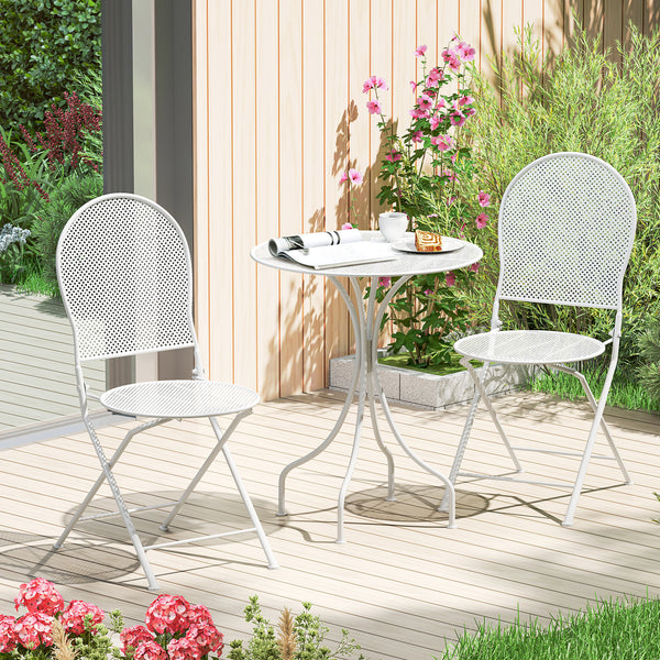 Crafted with a powder-coated metal frame for enhanced durability<br>Supports up to 330 lbs per chair  110 lbs for the table<br>Curved table legs provide robust support and stability<br>Chairs feature a sturdy X-shaped structure for optimal support<br>Ergo