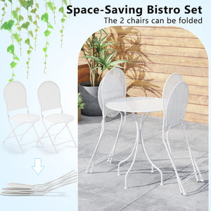 Crafted with a powder-coated metal frame for enhanced durability<br>Supports up to 330 lbs per chair  110 lbs for the table<br>Curved table legs provide robust support and stability<br>Chairs feature a sturdy X-shaped structure for optimal support<br>Ergo