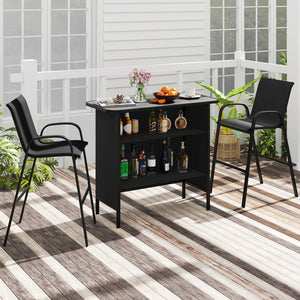 Large tabletop and 2-tier shelves for ample storage space<br>Anti-fading and sunproof seat fabric for long-lasting breathability<br>Comfortable to sit with ergonomic backrest  armrests  seat and footrest<br>Sturdy back support rod for higher stability<br>
