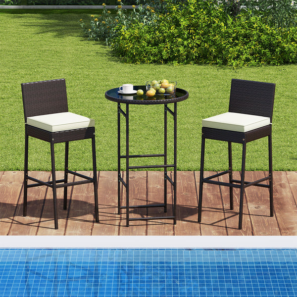Made of hand-woven PE wicker for extended elegance<br>Inclined backrest and cozy footrest for relaxation<br>Soft cushions with elastic sponge fillings for more comfort<br>Smooth zippers make cushion covers easy to remove and clean<br>Fixing ties keep the 