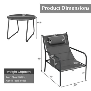 Contoured seat design makes you fully relaxed<br>Elastic headrests enhance comfort  detachable when unused<br>Sponge-filled seats ensure optimal coziness<br>Skin-friendly and breathable seat fabric increases comfort<br>Heavy-duty metal frame offers great 