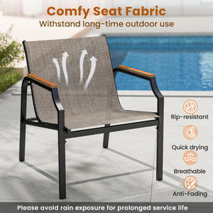 21.5" extra-wide seat makes you more relaxed<br>Ergonomic curve of seat and back provides utmost comfort<br>Reinforced metal frame for ultra-strong support<br>Non-slip footpads for higher stability<br>Each seat can withstand 330 lbs<br>Seat fabric is brea
