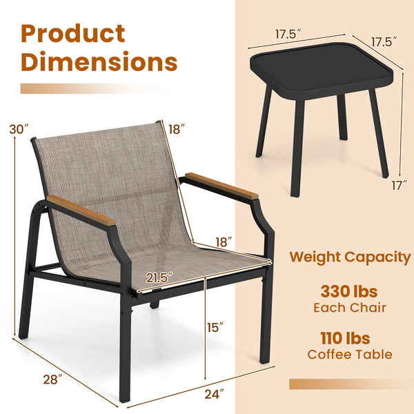 21.5" extra-wide seat makes you more relaxed<br>Ergonomic curve of seat and back provides utmost comfort<br>Reinforced metal frame for ultra-strong support<br>Non-slip footpads for higher stability<br>Each seat can withstand 330 lbs<br>Seat fabric is brea