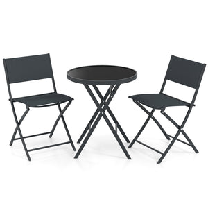 Comfortable and refreshing experience with breathable fabric<br>Fade-resistant for long-lasting elegance<br>105Â° ergonomic backrests for hours of seating without fatigue<br>Portable full-fold design for space saving<br>Tempered glass tabletop for reliabl