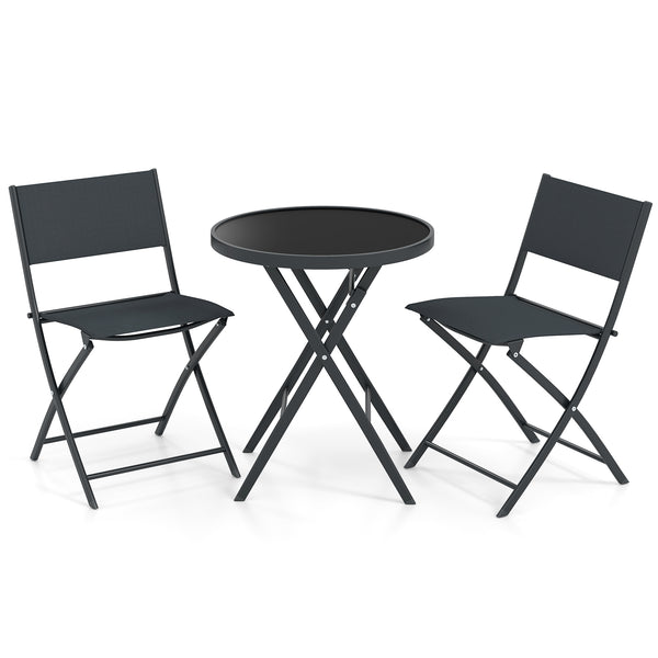 Comfortable and refreshing experience with breathable fabric<br>Fade-resistant for long-lasting elegance<br>105Â° ergonomic backrests for hours of seating without fatigue<br>Portable full-fold design for space saving<br>Tempered glass tabletop for reliabl