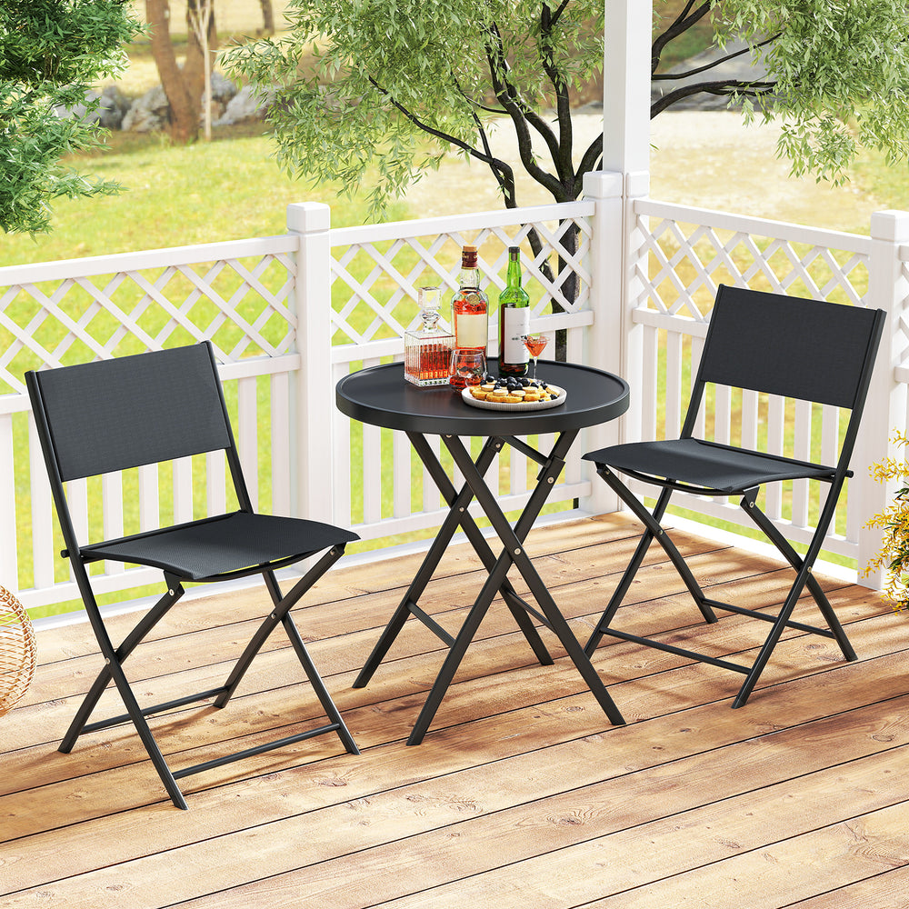 Comfortable and refreshing experience with breathable fabric<br>Fade-resistant for long-lasting elegance<br>105Â° ergonomic backrests for hours of seating without fatigue<br>Portable full-fold design for space saving<br>Tempered glass tabletop for reliabl