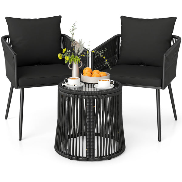 Hand-wrapped PE rattan offers stylish and sun-resistant outdoor durability<br>Soft seat and back cushions provide enhanced everyday seating comfort<br>Zippered cushion covers for easy maintenance<br>Ergonomic backrest design promotes better posture during
