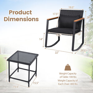 Smooth rocking mechanism with stable and slight motion for cozy relaxation<br>Anti-slip strips and adjustable feet ensuring balanced and secure rocking<br>Thickened padded cushion and soft back pillow for ultimate comfort<br>Removable and washable cover w