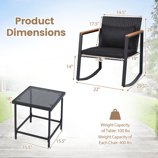 Smooth rocking mechanism with stable and slight motion for cozy relaxation<br>Anti-slip strips and adjustable feet ensuring balanced and secure rocking<br>Thickened padded cushion and soft back pillow for ultimate comfort<br>Removable and washable cover w