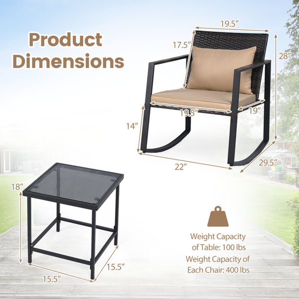 Smooth rocking mechanism with stable and slight motion for cozy relaxation<br>Anti-slip strips and adjustable feet ensuring balanced and secure rocking<br>Thickened padded cushion and soft back pillow for ultimate comfort<br>Removable and washable cover w