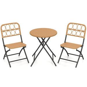 Handwoven rattan ensures sun-resistant and appealing surfaces<br>Folding design for easy storage and convenient portability<br>Robust frame delivers strong  long-lasting support<br>X-shaped support provides enhanced stability and strength<br>Each chair wi