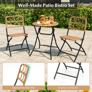 Handwoven rattan ensures sun-resistant and appealing surfaces<br>Folding design for easy storage and convenient portability<br>Robust frame delivers strong  long-lasting support<br>X-shaped support provides enhanced stability and strength<br>Each chair wi
