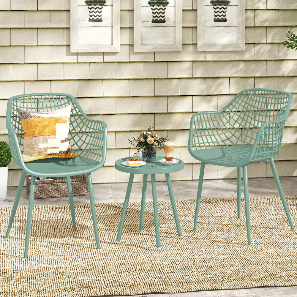 Tabletop and seat made of premium PP for long-lasting service life<br>Supported by metal frame for high safety<br>Adjustable footpads and X frame for higher stability<br>Ergonomic and comfortable seat relieves your fatigue and stress<br>Breathable backres