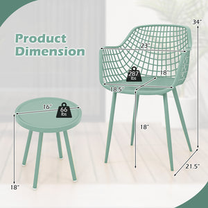 Tabletop and seat made of premium PP for long-lasting service life<br>Supported by metal frame for high safety<br>Adjustable footpads and X frame for higher stability<br>Ergonomic and comfortable seat relieves your fatigue and stress<br>Breathable backres