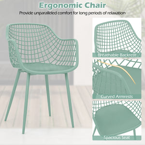 Tabletop and seat made of premium PP for long-lasting service life<br>Supported by metal frame for high safety<br>Adjustable footpads and X frame for higher stability<br>Ergonomic and comfortable seat relieves your fatigue and stress<br>Breathable backres