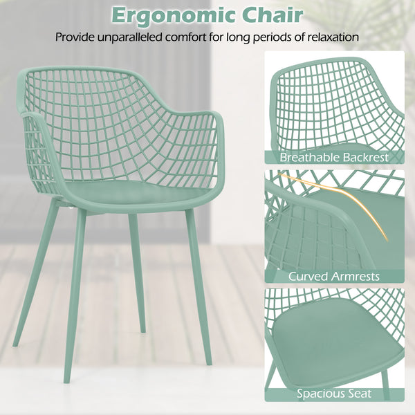Tabletop and seat made of premium PP for long-lasting service life<br>Supported by metal frame for high safety<br>Adjustable footpads and X frame for higher stability<br>Ergonomic and comfortable seat relieves your fatigue and stress<br>Breathable backres