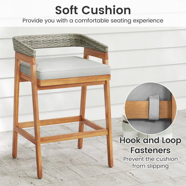 Ensure stable support while adding a natural beauty with solid acacia wood<br>Splinter-free surface for a smooth touch and safe usage<br>Generous 48â€ x 24â€ tabletop ideal for family gatherings<br>Each bar stool holds up to 400 lbs max load for reliabl