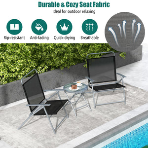 22.5" wide seat with comfortable armrests for optimal coziness<br>Durable and cozy seat fabric is ideal for outdoor use<br>Reinforced metal frame for high stability<br>Fixing buckles keep the 3 pieces expanded<br>Anti-slip footpads protect the ground from