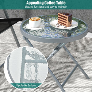 22.5" wide seat with comfortable armrests for optimal coziness<br>Durable and cozy seat fabric is ideal for outdoor use<br>Reinforced metal frame for high stability<br>Fixing buckles keep the 3 pieces expanded<br>Anti-slip footpads protect the ground from