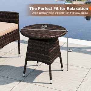 Get breathable airflow with mix brown PE rattan<br>Hand-woven craftsmanship for an elegant classic look<br>The sun-protective surface ensures long-lasting durability<br>Contoured design for releasing your daily fatigue<br>Gain ergonomic comfort for optima