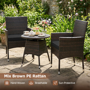 Get breathable airflow with mix brown PE rattan<br>Hand-woven craftsmanship for an elegant classic look<br>The sun-protective surface ensures long-lasting durability<br>Contoured design for releasing your daily fatigue<br>Gain ergonomic comfort for optima