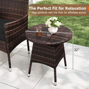 Get breathable airflow with mix brown PE rattan<br>Hand-woven craftsmanship for an elegant classic look<br>The sun-protective surface ensures long-lasting durability<br>Contoured design for releasing your daily fatigue<br>Gain ergonomic comfort for optima