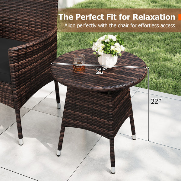 Get breathable airflow with mix brown PE rattan<br>Hand-woven craftsmanship for an elegant classic look<br>The sun-protective surface ensures long-lasting durability<br>Contoured design for releasing your daily fatigue<br>Gain ergonomic comfort for optima