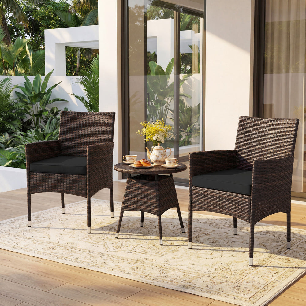 Get breathable airflow with mix brown PE rattan<br>Hand-woven craftsmanship for an elegant classic look<br>The sun-protective surface ensures long-lasting durability<br>Contoured design for releasing your daily fatigue<br>Gain ergonomic comfort for optima
