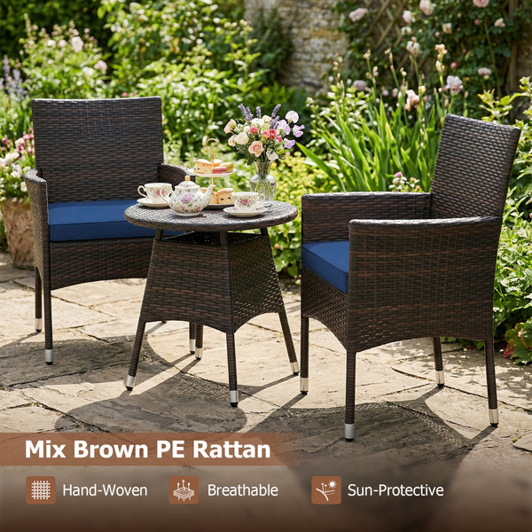 Get breathable airflow with mix brown PE rattan<br>Hand-woven craftsmanship for an elegant classic look<br>The sun-protective surface ensures long-lasting durability<br>Contoured design for releasing your daily fatigue<br>Gain ergonomic comfort for optima