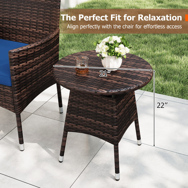 Get breathable airflow with mix brown PE rattan<br>Hand-woven craftsmanship for an elegant classic look<br>The sun-protective surface ensures long-lasting durability<br>Contoured design for releasing your daily fatigue<br>Gain ergonomic comfort for optima