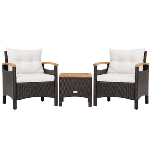 Heavy-duty steel frame with rustproof finish can stand the test of time<br>Durable mix brown PE rattan is elegant and suitable for outdoor use<br>Adjustable foot pads on the front feet of the sofa for added stability<br>Comfortable to sit with cozy backre